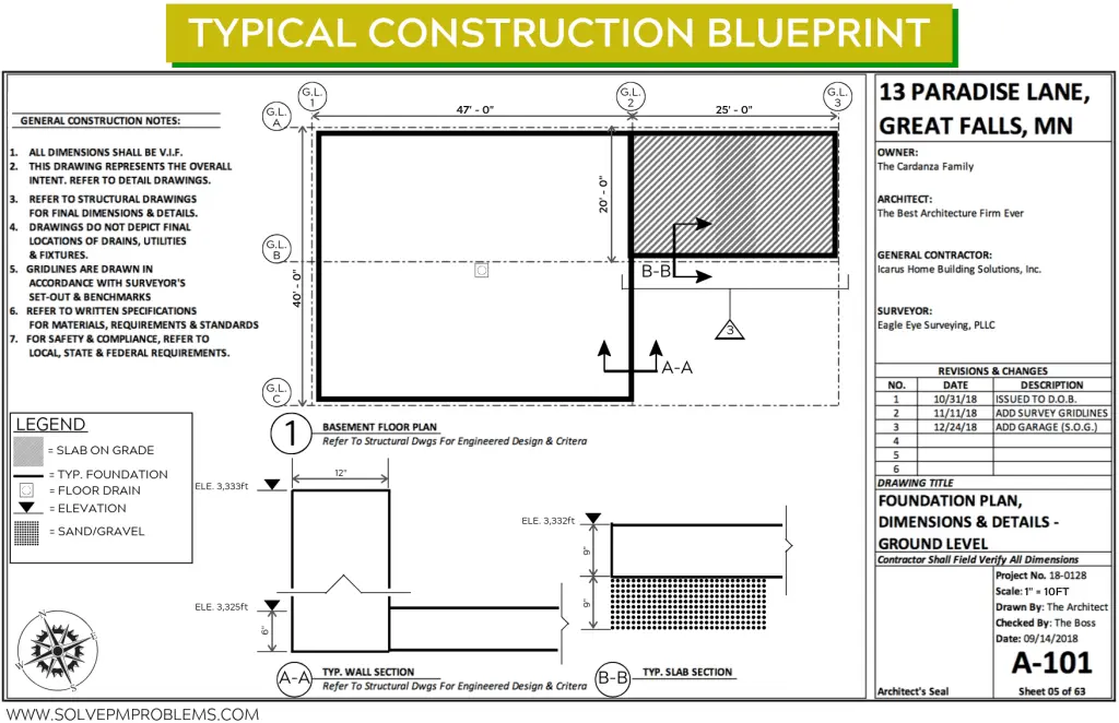 Construction Blueprint Terminology at Douglas Jacobson blog